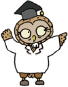 フクロウはかせのイラスト